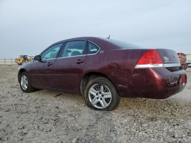 2G1WB58K379167243 - 2007 CHEVROLET IMPALA LS MAROON photo 2