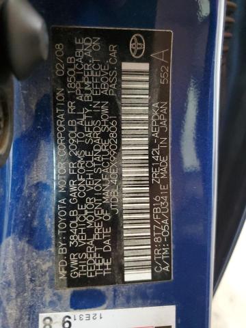 JTDBL40EX99028061 - 2009 TOYOTA COROLLA BASE BLUE photo 13