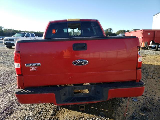 1FTRX12W85FB01981 - 2005 FORD F150 RED photo 6