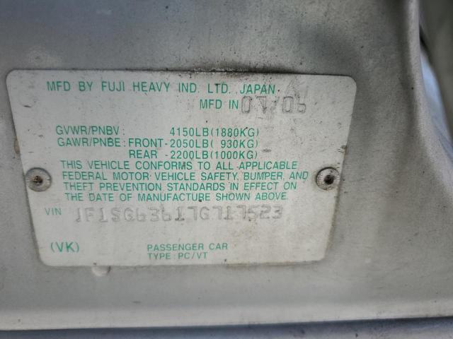 JF1SG63617G717523 - 2007 SUBARU FORESTER 2.5X SILVER photo 12