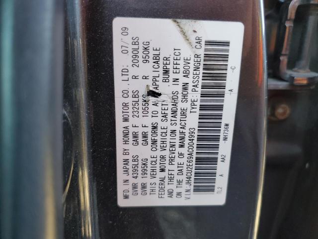 JH4CU2E69AC004993 - 2010 ACURA TSX BLACK photo 12