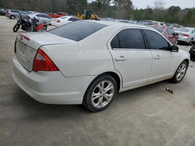 3FAHP0HA0CR164614 - 2012 FORD FUSION SE WHITE photo 3