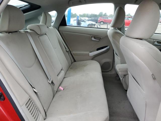 JTDKN3DU1B1442548 - 2011 TOYOTA PRIUS წითელი ფოტო 10