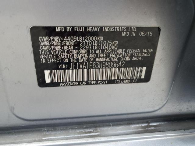 JF1VA1E63H9809642 - 2017 SUBARU WRX PREMIUM SILVER photo 13