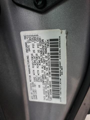 5TBBT44191S170729 - 2001 TOYOTA TUNDRA ACCESS CAB ნაცრისფერი ფოტო 12