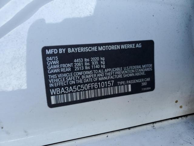 WBA3A5C50FF610157 - 2015 BMW 328 I WHITE photo 12