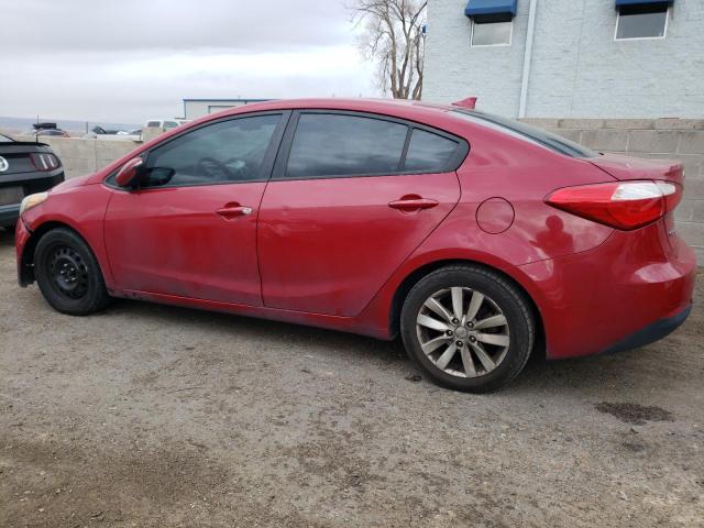 KNAFX4A64G5437767 - 2016 KIA FORTE LX RED photo 2