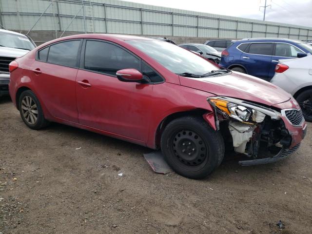 KNAFX4A64G5437767 - 2016 KIA FORTE LX RED photo 4