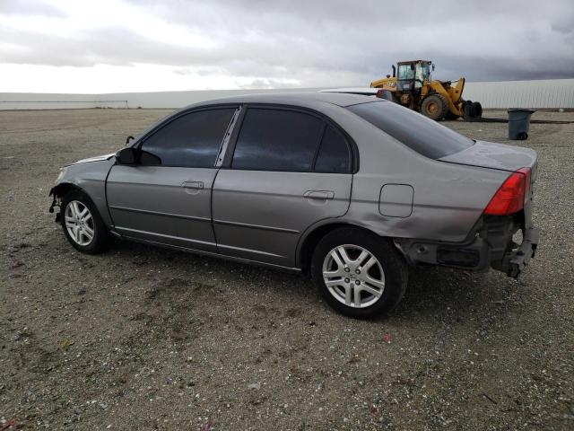 2HGES16584H583414 - 2004 HONDA CIVIC LX GRAY photo 2