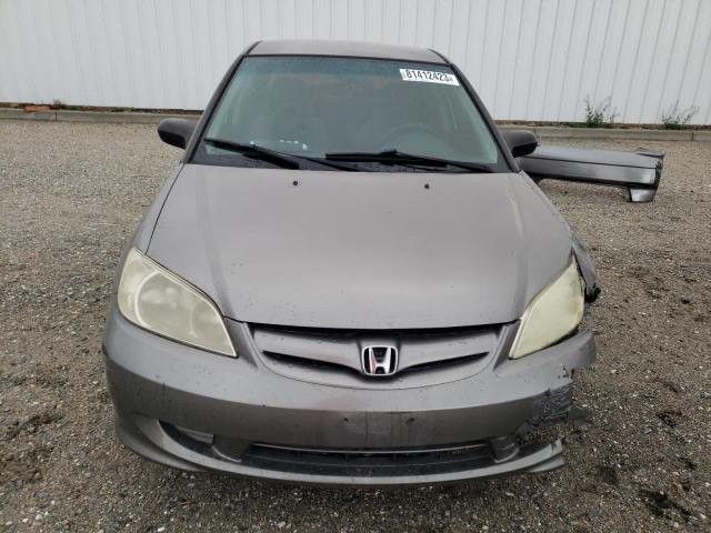 2HGES16584H583414 - 2004 HONDA CIVIC LX GRAY photo 5