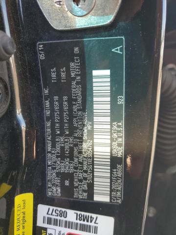 5TDZY5G1XES054762 - 2014 TOYOTA SEQUOIA SR5 黑色 照片 13