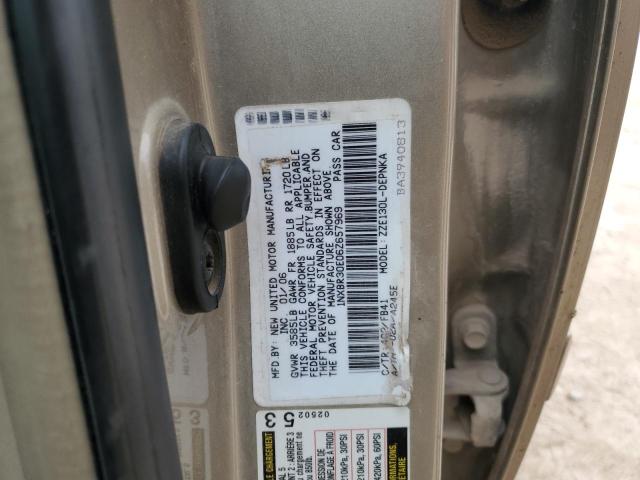 1NXBR30E06Z657969 - 2006 TOYOTA COROLLA CE BEIGE photo 13