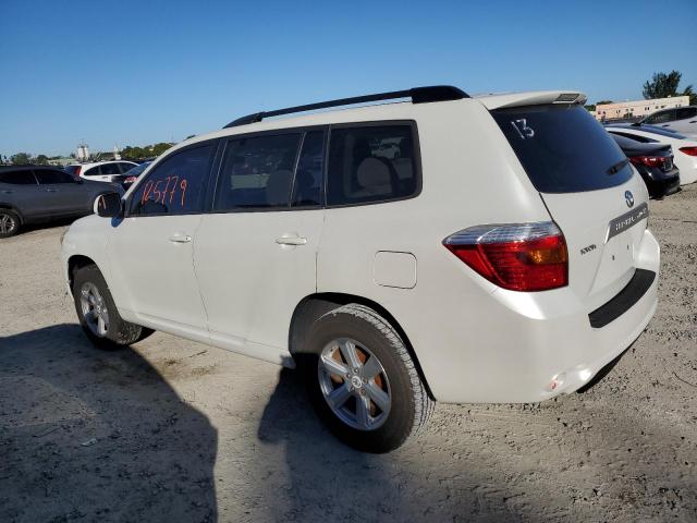 JTEES41A082007590 - 2008 TOYOTA HIGHLANDER WHITE photo 2