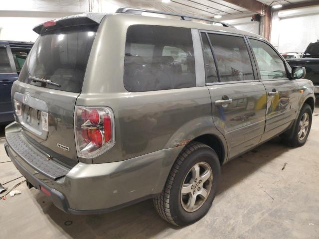 2HKYF18517H514315 - 2007 HONDA PILOT EXL GREEN photo 3