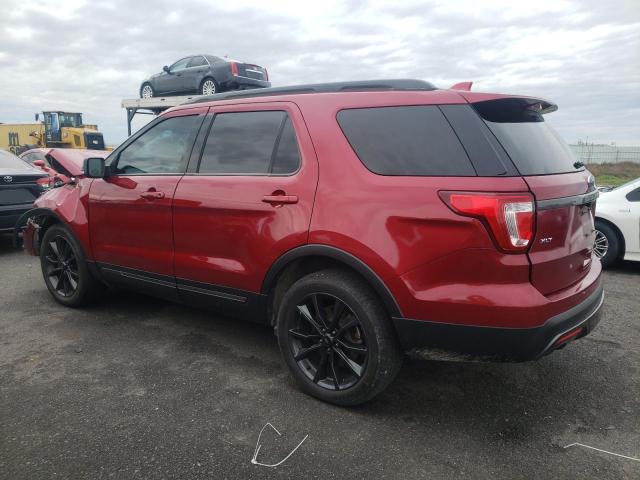 1FM5K8D86HGB64480 - 2017 FORD EXPLORER XLT RED photo 2