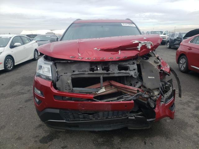 1FM5K8D86HGB64480 - 2017 FORD EXPLORER XLT RED photo 5