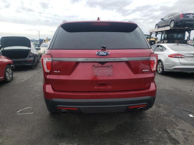 1FM5K8D86HGB64480 - 2017 FORD EXPLORER XLT RED photo 6