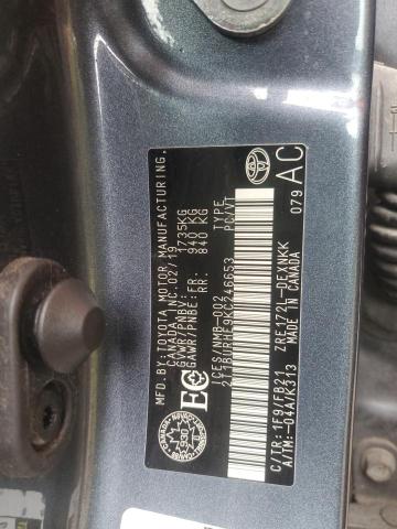 2T1BURHE9KC246653 - 2019 TOYOTA COROLLA L GRAY photo 12