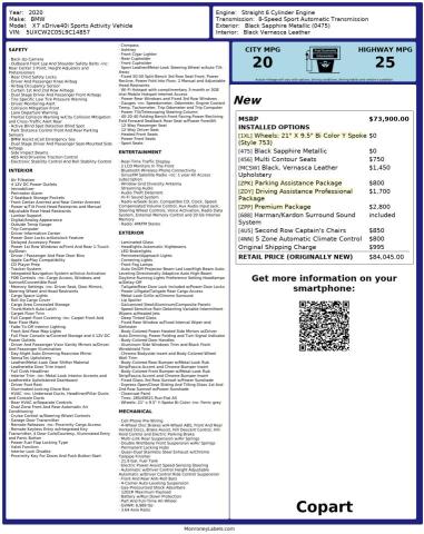 5UXCW2C05L9C14857 - 2020 BMW X7 XDRIVE40I BLACK photo 10