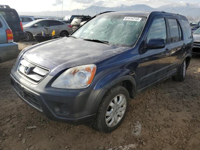 JHLRD78846C016064 - 2006 HONDA CR-V EX BLUE photo 1