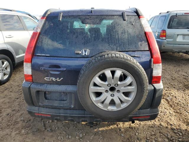 JHLRD78846C016064 - 2006 HONDA CR-V EX BLUE photo 6