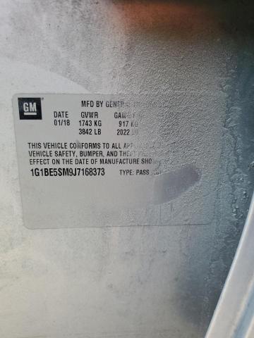 1G1BE5SM9J7168373 - 2018 CHEVROLET CRUZE LT SILVER photo 13