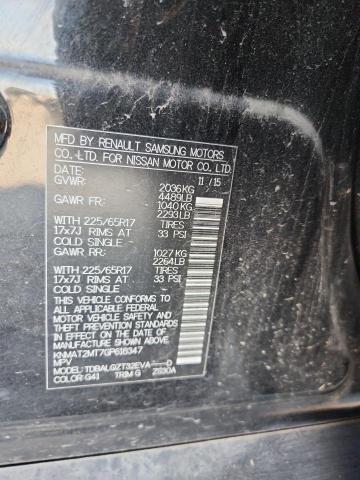 KNMAT2MT7GP618347 - 2016 NISSAN ROGUE S BLACK photo 14