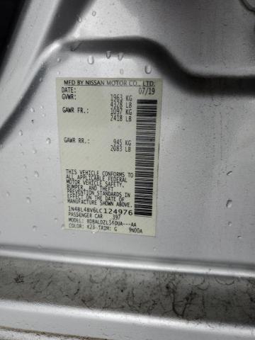 1N4BL4BV6LC124976 - 2020 NISSAN ALTIMA S SILVER photo 12