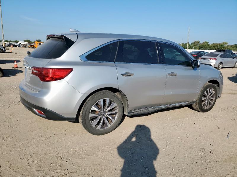 5FRYD4H45EB003022 - 2014 ACURA MDX TECHNOLOGY Srebrny zdjęcie 3