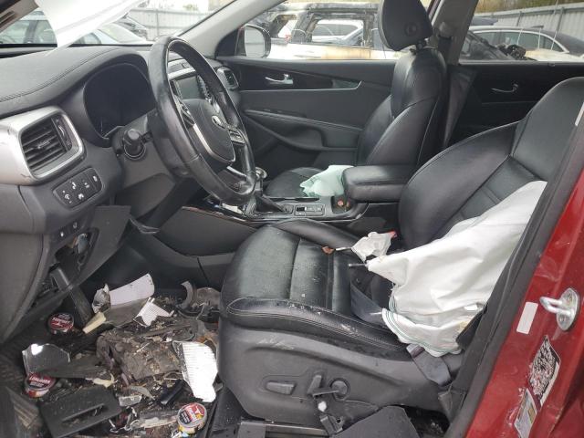 5XYPH4A51KG471564 - 2019 KIA SORENTO EX Burdeos foto 7