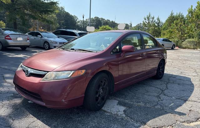1HGFA16578L073782 - 2008 HONDA CIVIC LX RED photo 2