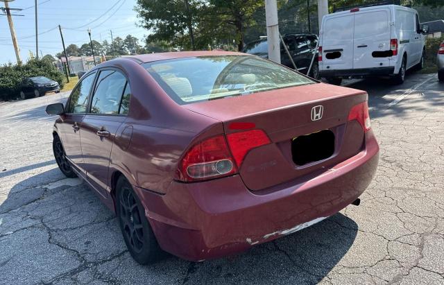 1HGFA16578L073782 - 2008 HONDA CIVIC LX RED photo 3