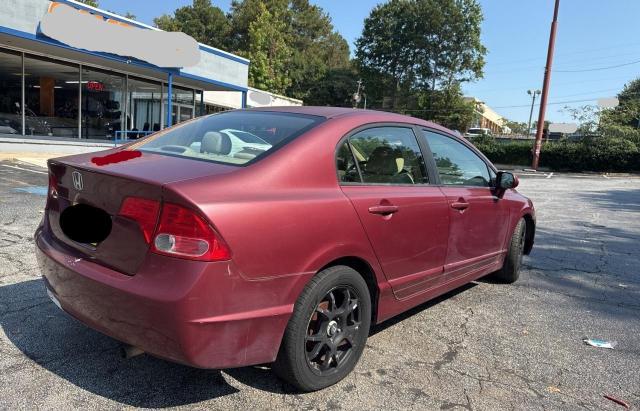 1HGFA16578L073782 - 2008 HONDA CIVIC LX RED photo 4