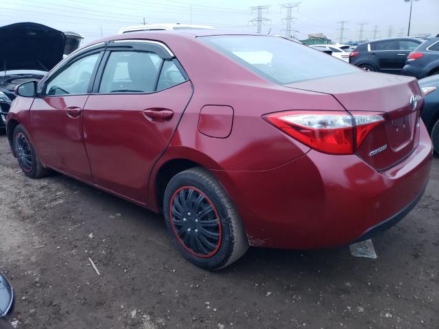 2T1BURHE8FC416555 - 2015 TOYOTA COROLLA L RED photo 2