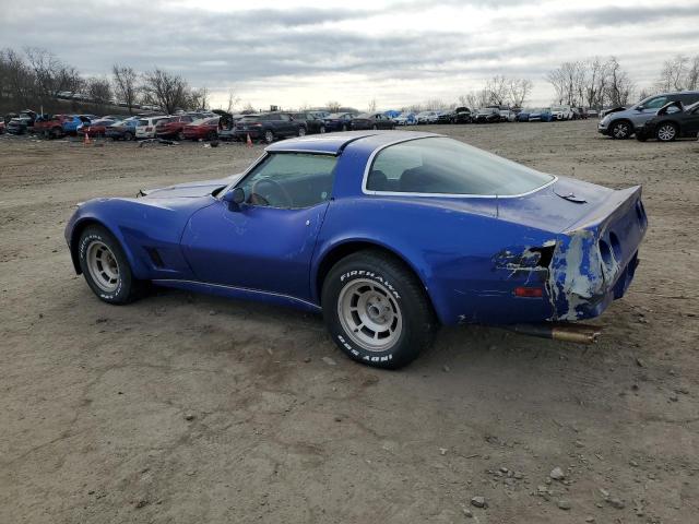 1G1AY8767B5103369 - 1981 CHEVROLET CORVETTE BLUE photo 2