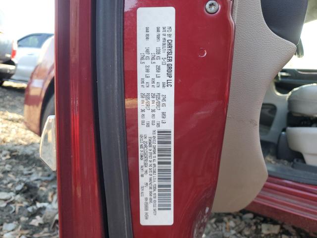 2C4RC1CG6DR781664 - 2013 CHRYSLER TOWN & COU TOURING L BURGUNDY photo 13