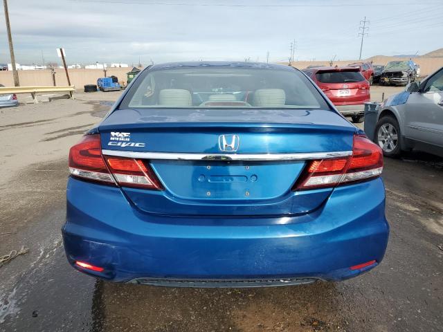 2HGFB2F82DH500127 - 2013 HONDA CIVIC EX BLUE photo 6