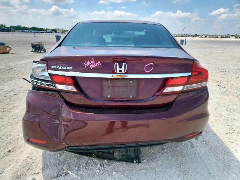 19XFB2F89EE003071 - 2014 HONDA CIVIC EX RED photo 6