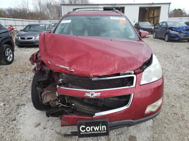 1GNKRLED7CJ114305 - 2012 CHEVROLET TRAVERSE LTZ RED photo 5