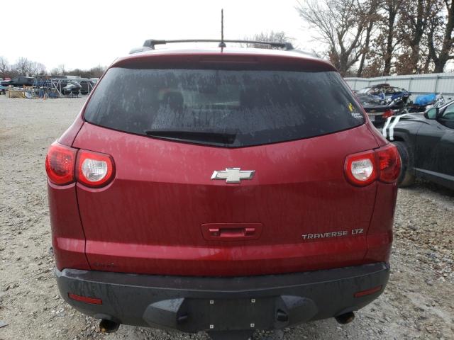 1GNKRLED7CJ114305 - 2012 CHEVROLET TRAVERSE LTZ RED photo 6