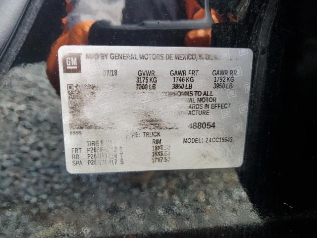 3GCPCREC2JG488054 - 2018 CHEVROLET SILVERADO C1500 LT შავი ფოტო 12