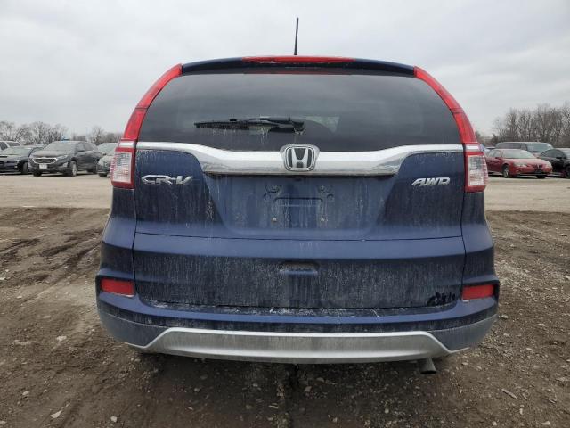 5J6RM4H53GL027554 - 2016 HONDA CR-V EX BLUE photo 6