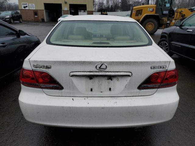 JTHBA30G255099160 - 2005 LEXUS ES 330 WHITE photo 6