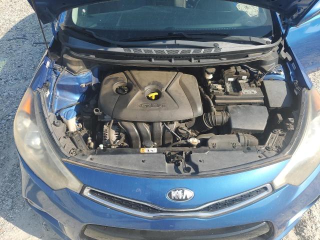 KNAFX6A86E5206170 - 2014 KIA FORTE EX BLUE photo 11
