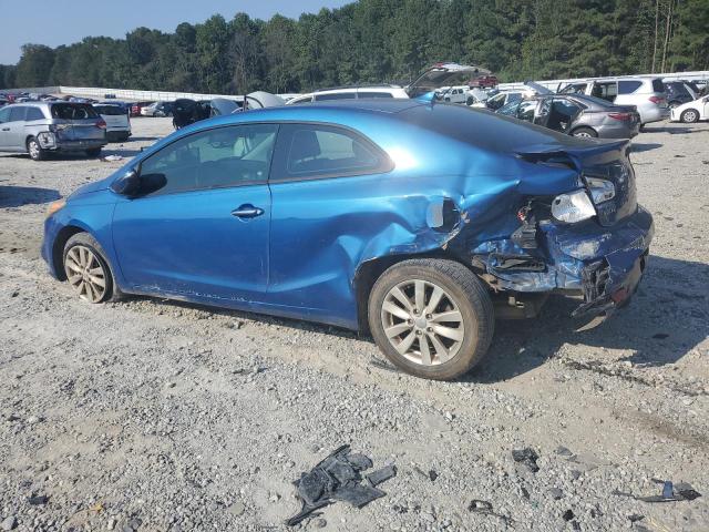 KNAFX6A86E5206170 - 2014 KIA FORTE EX BLUE photo 2