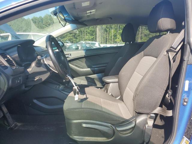 KNAFX6A86E5206170 - 2014 KIA FORTE EX BLUE photo 7