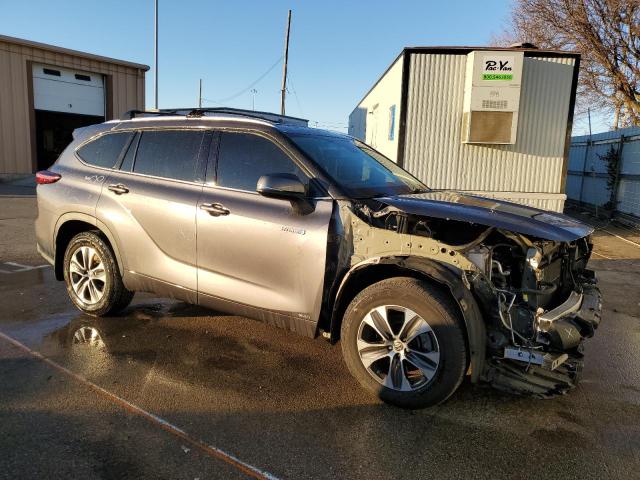 5TDGBRCH3MS040140 - 2021 TOYOTA HIGHLANDER HYBRID XLE GRAY photo 4