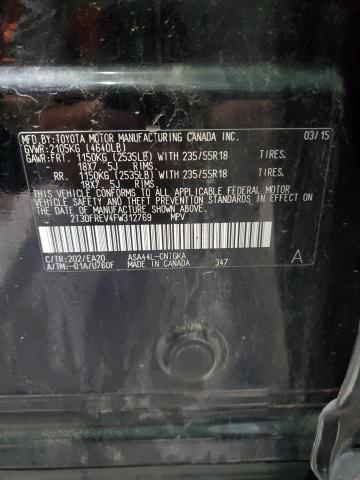 2T3DFREV4FW312769 - 2015 TOYOTA RAV4 LIMITED 黑色 照片 13