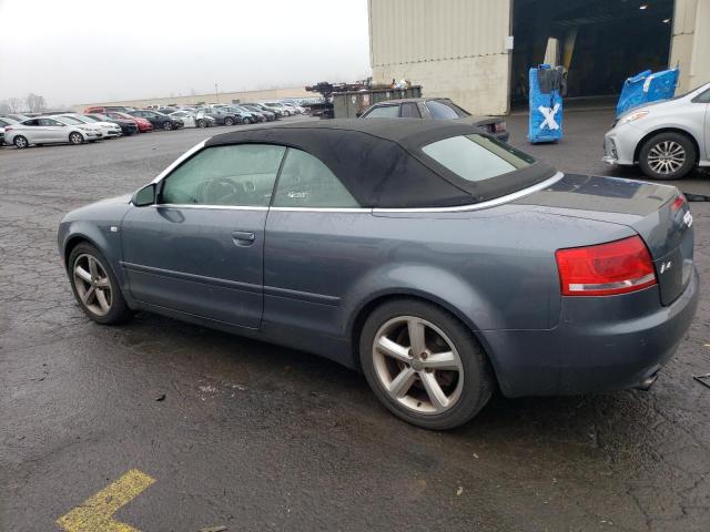 WAUDH48H78K000263 - 2008 AUDI A4 3.2 CABRIOLET QUATTRO BLUE photo 2