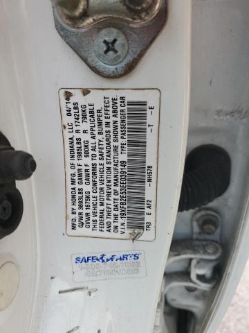 19XFB2E53EE039149 - 2014 HOND CIVIC LX WHITE photo 13